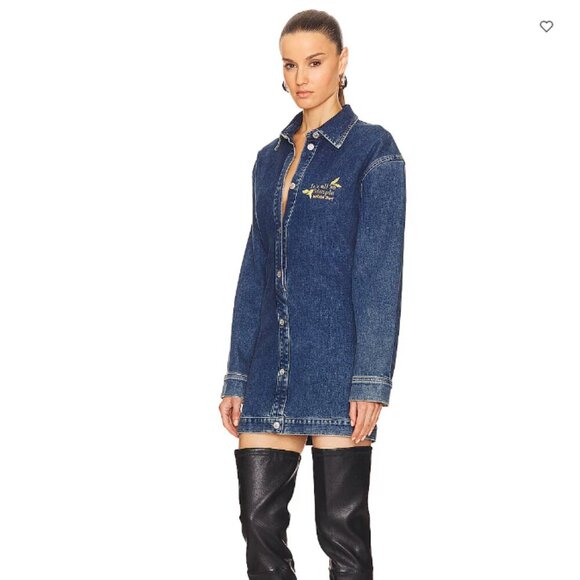 Moschino Jeans Denim Dress in Multi Blue size medium - Picture 4 of 7